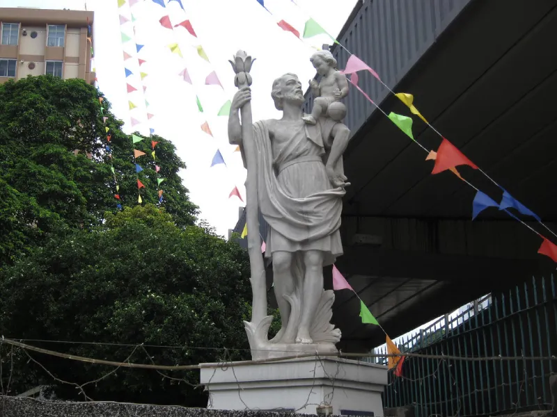 Christopher Saint Theresas Church statue sculpture Art at Site Hong Kong China