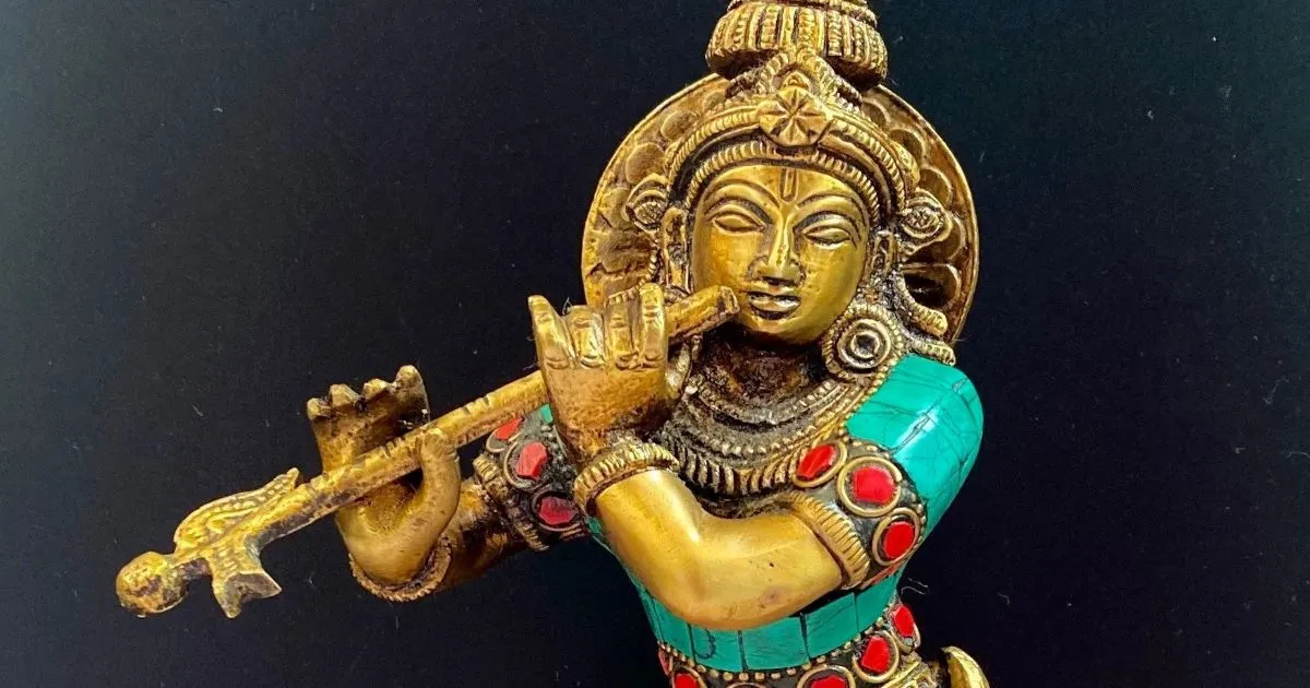 eSplanade - Brass Lord Krishna Kishan Murti Idol Statue Sculpture - 29  Inches - Very Big Size